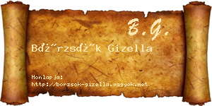 Börzsök Gizella névjegykártya
